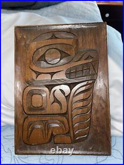 Three (3) Ray Wesley wood carvings Tsimshian Sheena River. B. C