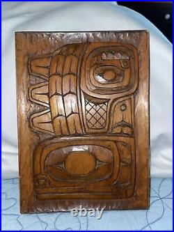 Three (3) Ray Wesley wood carvings Tsimshian Sheena River. B. C