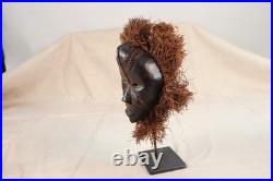 Three Small Dan People Passport Masks Ivory Coast on Stands