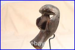 Three Small Dan People Passport Masks Ivory Coast on Stands