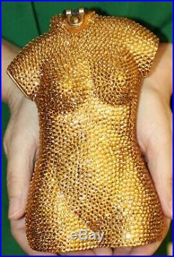 Timmy Woods Venus De Milo Nude Sculpture Hand Carved Handbag Swarovski Crystals