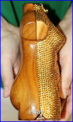 Timmy Woods Venus De Milo Nude Sculpture Hand Carved Handbag Swarovski Crystals
