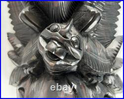 Traditional Balinese Indonesian Hand Carved Wood Sculpture Vishnu Riding Garuda Traditional Balinese Indonesian Hand Carved Wood Sculpture Vishnu Riding Garuda