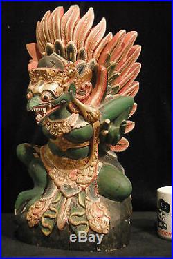Traditional Balinese Wood Carving of Garuda Very Large 18.5 (47 cm) Rare 1900's
