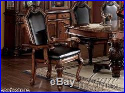 Traditional Elegant Formal Carving Finish Cherry Dining Room Set 7pc Dining Set