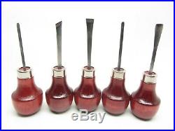U J Ramelson 15 Beginners Micro Wood Carving Tools Palm Handles Made in USA