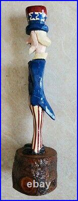 UNCLE SAM Hand Carved Painted SIGNED by A. P. LePage Bicentennial 1976 Vintage
