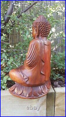 UNIQUE Balinese art Buddha statue wood carved FENG-SHUI traditional/boho/retro