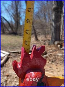 Unique Chainsaw Carved Rooster 22 Tall Wooden Chicken