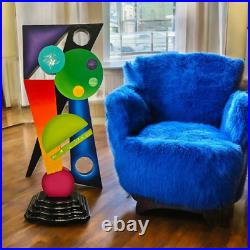 Unique Colorful Abstract Floor Sculpture 40x 17 handmade by Alisa