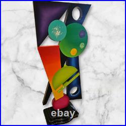 Unique Colorful Abstract Floor Sculpture 40x 17 handmade by Alisa