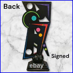 Unique Colorful Abstract Floor Sculpture 40x 17 handmade by Alisa