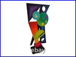 Unique Colorful Abstract Floor Sculpture 40x 17 handmade by Alisa