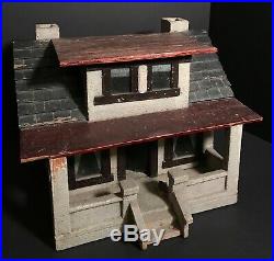 Unique Craftsman Model Wood With Faux Stucco House, Probably Ohio, Circa 1940, Excl