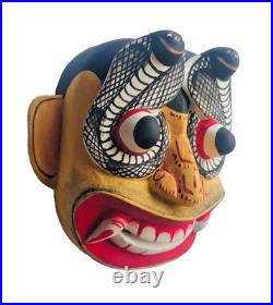 Unique Handcrafted 5 Wooden Cobra Devil Mask from Sri Lanka Traditional Kolam