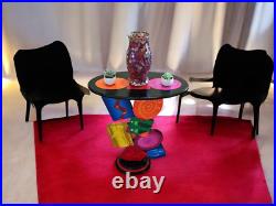 Unique Handmade Geometric Colorful abstract table by Art69 (27)