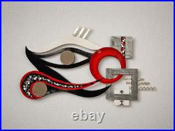 Unique Modern Abstract Eye Wall Sculpture 45x24 by Alisa/Art69