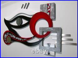 Unique Modern Abstract Eye Wall Sculpture 45x24 by Alisa/Art69