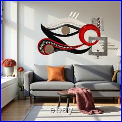 Unique Modern Abstract Eye Wall Sculpture 45x24 by Alisa/Art69