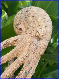 Unique Octopus Carved Wooden Statue Carving Carved Octopus Skull Unique Octopus Carved Wooden Statue Carving Carved Octopus Skull