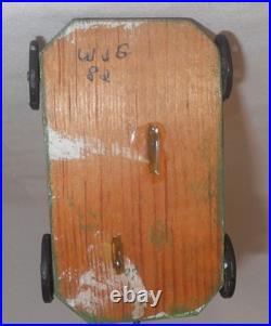 Unusual 1982 Painted Carved Wood Folk Art Camel Pull Toy Walter &June Gottshall