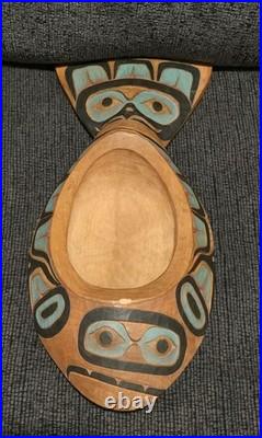VINTAGE Don MCclory NORTHWEST COAST ART HAND CARVED DON MCCLORY 1991 Totem BOWL