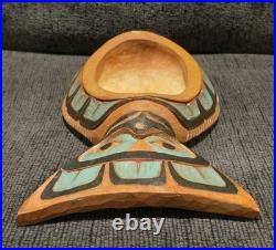 VINTAGE Don MCclory NORTHWEST COAST ART HAND CARVED DON MCCLORY 1991 Totem BOWL