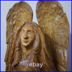 VINTAGE Hand Carved Solid Wood Indian Native American Indian Angel Large Tree VINTAGE Hand Carved Solid Wood Indian Native American Indian Angel Large Tree