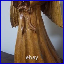 VINTAGE Hand Carved Solid Wood Indian Native American Indian Angel Large Tree VINTAGE Hand Carved Solid Wood Indian Native American Indian Angel Large Tree