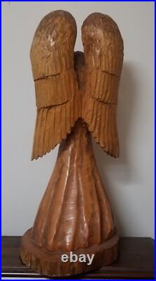 VINTAGE Hand Carved Solid Wood Indian Native American Indian Angel Large Tree VINTAGE Hand Carved Solid Wood Indian Native American Indian Angel Large Tree
