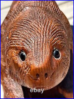 VTG 1991 BEAVER 16 Solid Wood Rustic Carving Sculpture Crater Lake Oregon