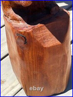 VTG 1991 BEAVER 16 Solid Wood Rustic Carving Sculpture Crater Lake Oregon