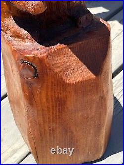 VTG 1991 BEAVER 16 Solid Wood Rustic Carving Sculpture Crater Lake Oregon