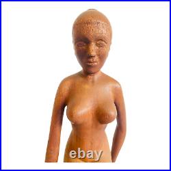 VTG Hand Carved Nude Woman Sculpture. C. 1970's. Beautiful