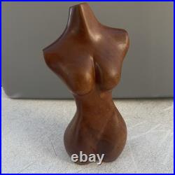 VTG Hand Carved Wooden Abstract Wood Torso By John Schackermann Sculpture 10