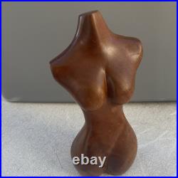 VTG Hand Carved Wooden Abstract Wood Torso By John Schackermann Sculpture 10