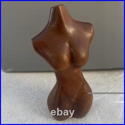 VTG Hand Carved Wooden Abstract Wood Torso By John Schackermann Sculpture 10