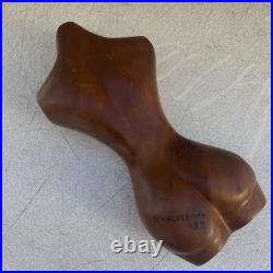 VTG Hand Carved Wooden Abstract Wood Torso By John Schackermann Sculpture 10