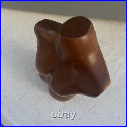 VTG Hand Carved Wooden Abstract Wood Torso By John Schackermann Sculpture 10