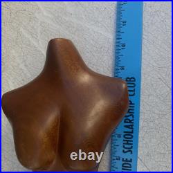 VTG Hand Carved Wooden Abstract Wood Torso By John Schackermann Sculpture 10