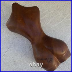 VTG Hand Carved Wooden Abstract Wood Torso By John Schackermann Sculpture 10