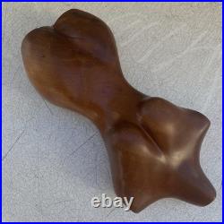 VTG Hand Carved Wooden Abstract Wood Torso By John Schackermann Sculpture 10