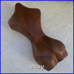 VTG Hand Carved Wooden Abstract Wood Torso By John Schackermann Sculpture 10