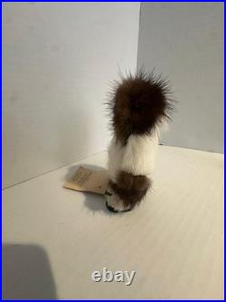 VTG Inuit Eskimo Folk Art Wood Carved Doll Real Fur Alaska