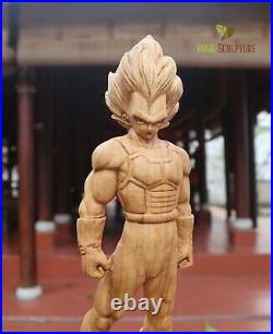 Vegeta Anime Dragon Ball Z Akira Toriyama Saiyan Statue Sculpture Wooden Carving