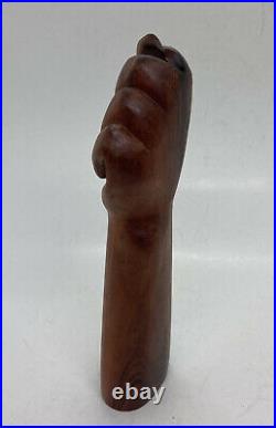 Very Rare 1970s Figa Fist Wooden Lucky Charm Hand Made In Brazil Art Sculpture 7