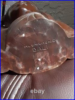 Vintage 12 inch Carved Ironwood Bali Male Sculpture