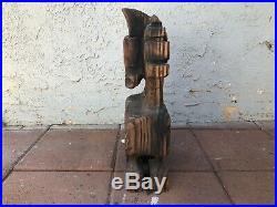 Vintage 1950's 1960's Large Carved Wood Witco Horse Sculpture