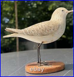 Vintage 1970's Sandering Hand Carved Shorebird Signed Peter Peltz