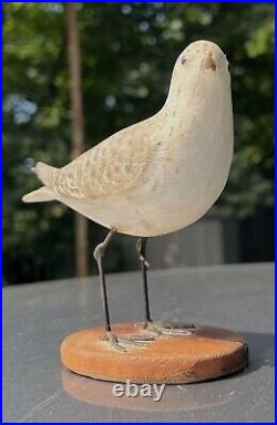 Vintage 1970's Sandering Hand Carved Shorebird Signed Peter Peltz